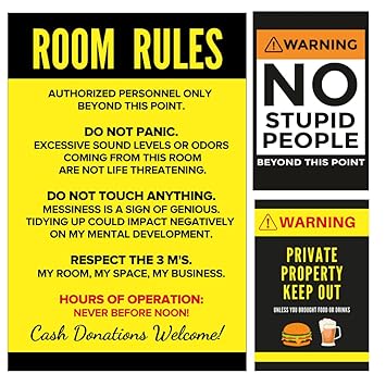 R Social Big Funny Posters for Room, Office, Door Wall (Paper, 11 x 17 Inch, White) - Set of 6 Prints