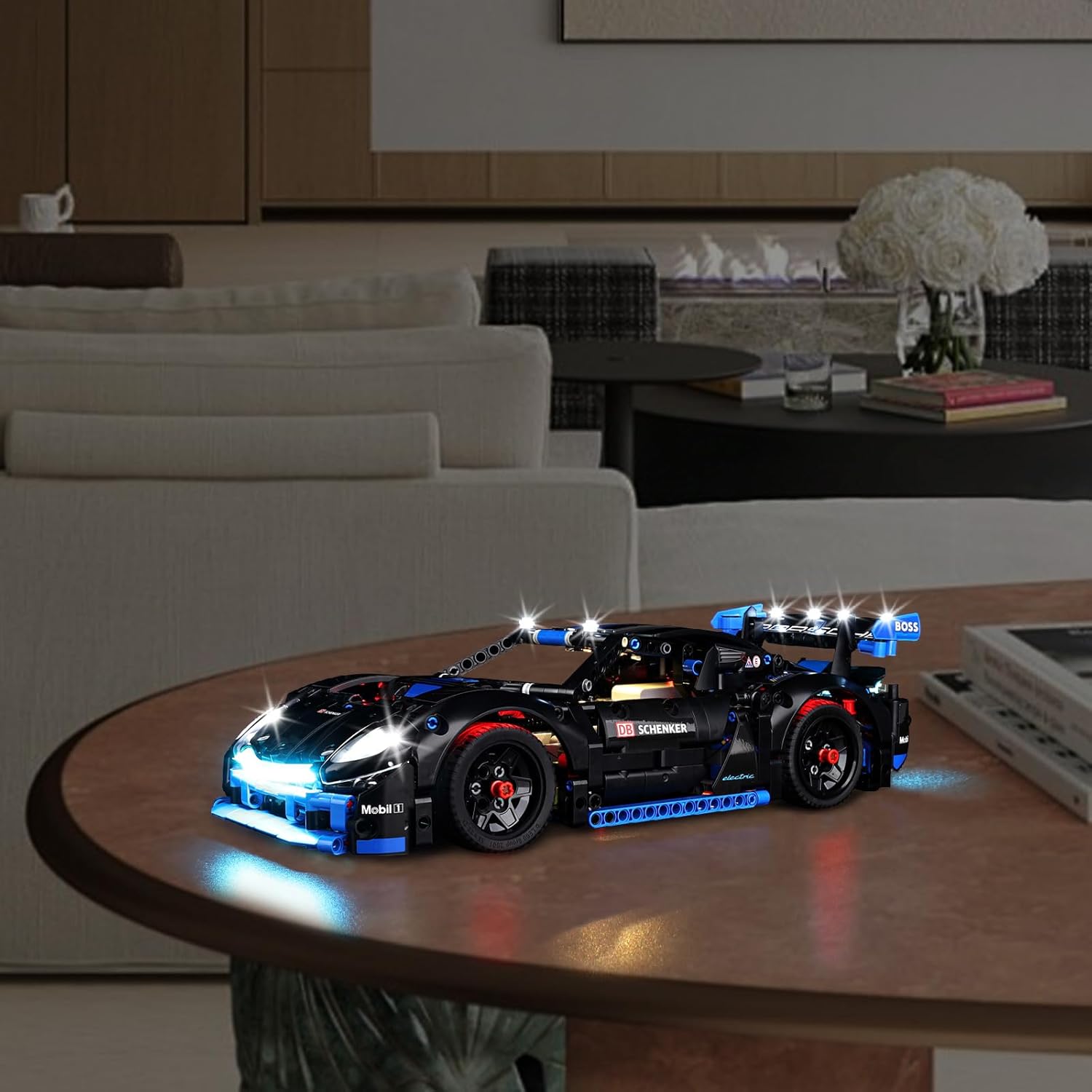 Kyglaring Light Kit Compatible with Lego Porsche GT4 e-Performance Race Car 42176 Building Blocks, Lights Only, Model Set Not Included, Classic Version