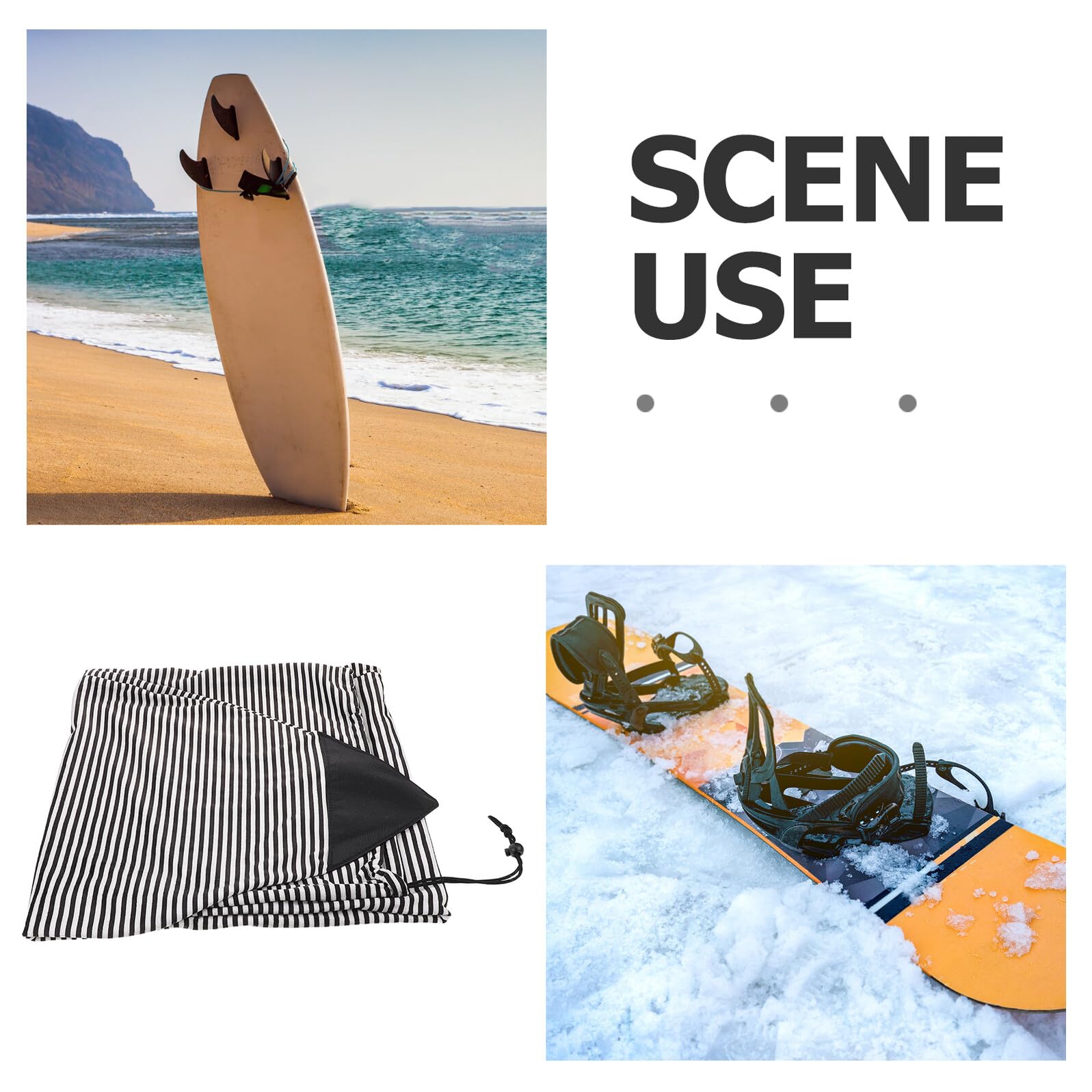 DECHOUS Funda Protectora para Tabla de Surf Bolsa de Viaje para Equipo de Surf Protector Acolchado para Transportar