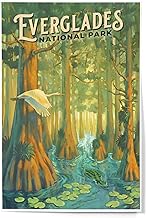 Lantern Press Everglades National Park, Florida, Oil Painting, 12x18 Inch Art Print, Home Decor