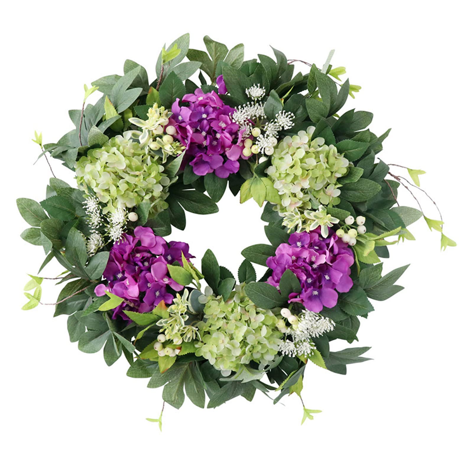 Kalttoy 22 Inch Hydrangea Wreath for Front Door Artificial Flower Wreath Spring Garland for Wedding Decoration Wall Farmhouse Front Door