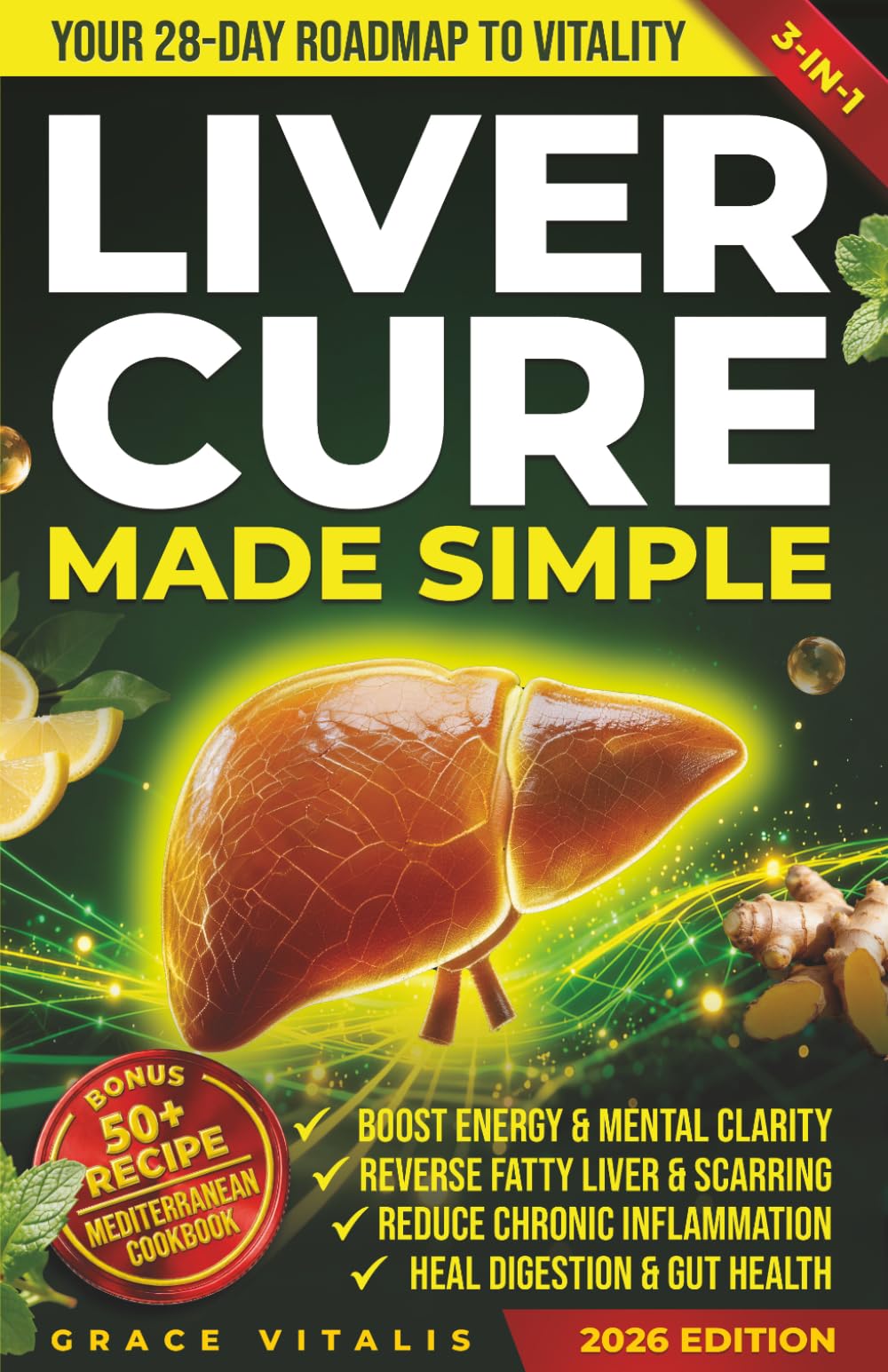Liver Cure Made Simple: The Ultimate Liver Healing and Diet Guide to Unlock Vitality and Reverse Fatty Liver. A Powerful Detox Cleanse | BONUS: Mediterranean Cookbook with Meal Plan (Metabolic Sync)