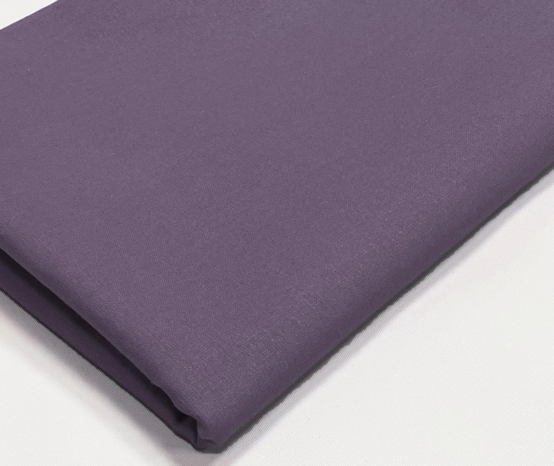 A-Express Plain Cotton Fabric - 60 Inches 150cm Extra Wide Per Metre - 150 GSM Viscose Material - for Clothing, Quilting, Curtain Lining, Sheeting, Costume, Dress, Bedding - Purple Sample