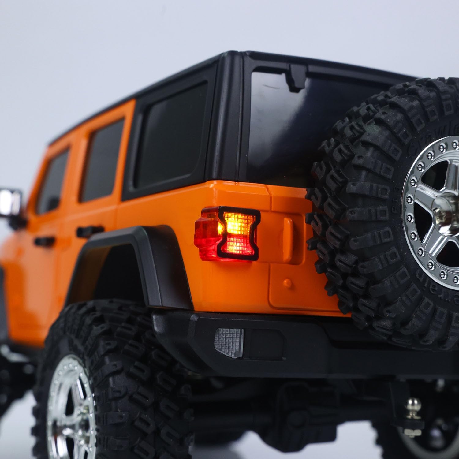1/18 4 * 4 RC Rock Crawler Car Remote Control Simulation Off Road Car C8801 RTR Crawler Battery 370 Brushed Motor ESC LED Lights Hobby Grade Model for Adult Hobby(Orange)