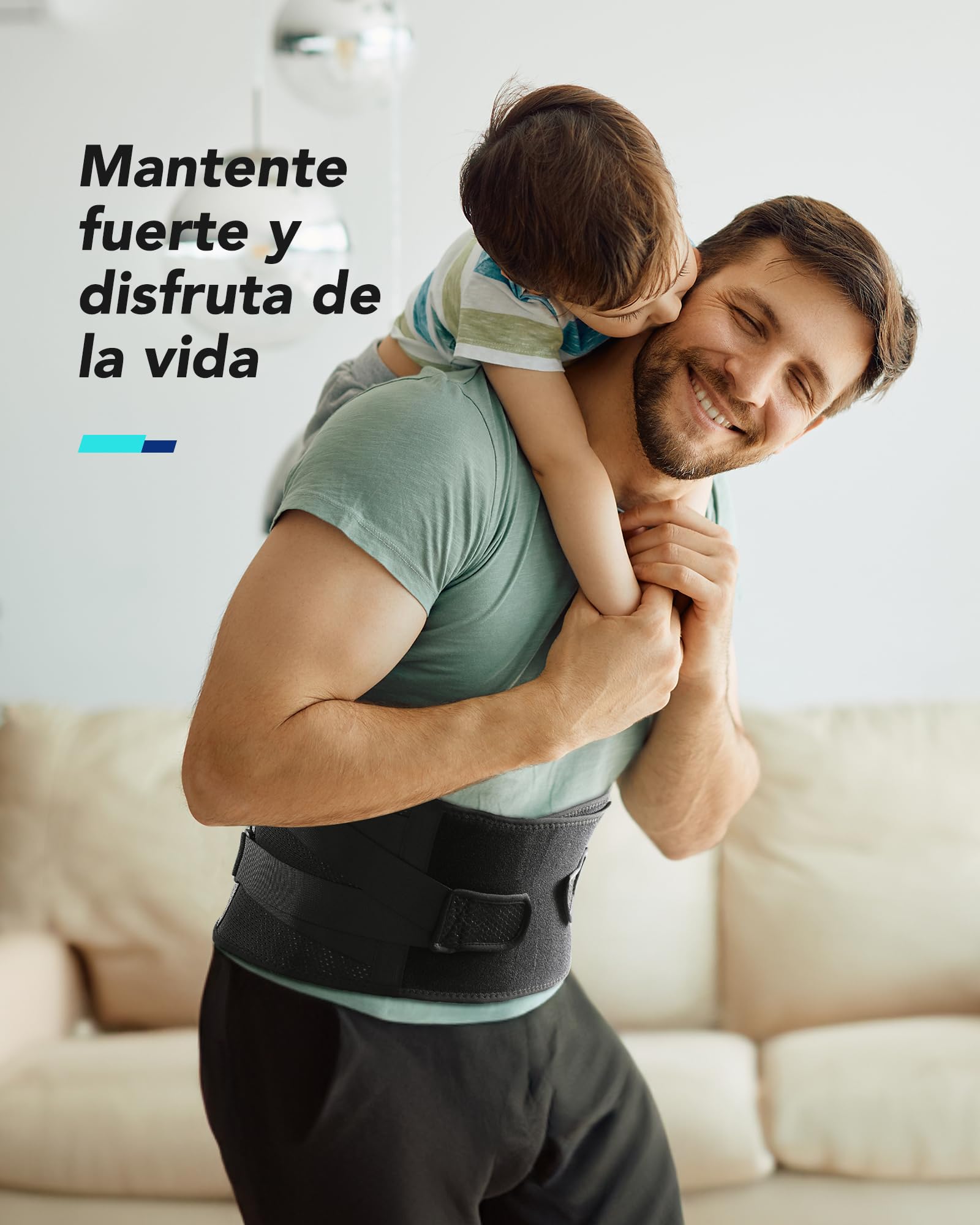 Fitomo Faja Lumbar para Hombre y Mujer con Varillas de Carbono - Soporte Lumbar Ergonómico para Alivio de Dolor de Espalda, Ciática, Hernia Discal - Ideal para Postura, Trabajo y Levantar Peso
