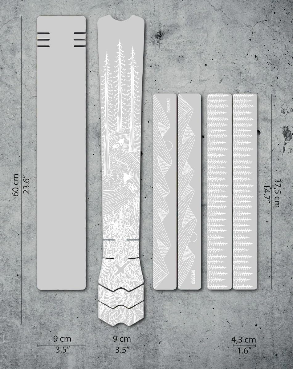 DYEDBRO - MTB Frame Protector - OS Illustration (Gloss/White)