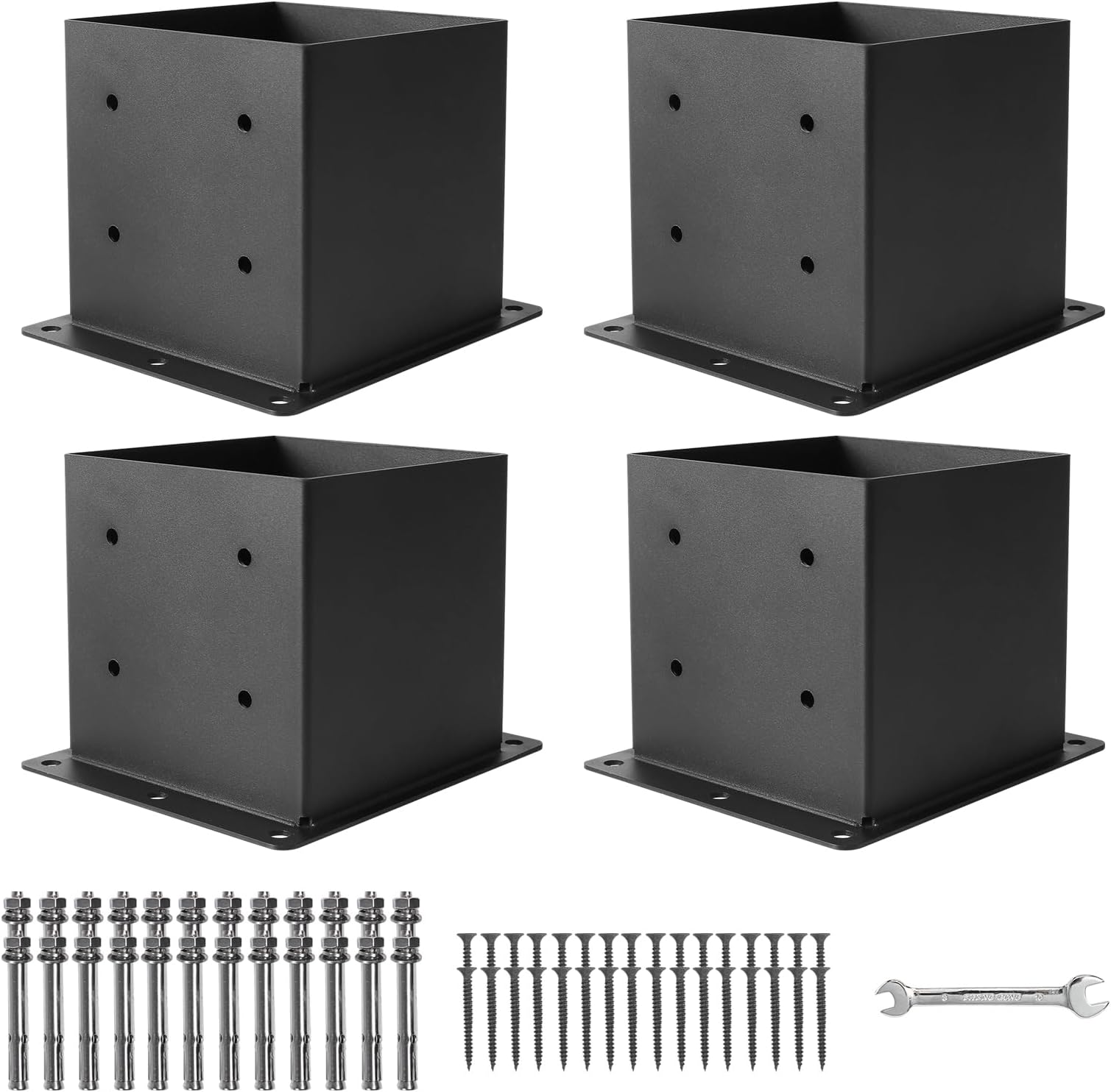 Amazon.com: 6x6 Post Base 2Pcs (Inner Size 5.6"x5.6") Post Brackets