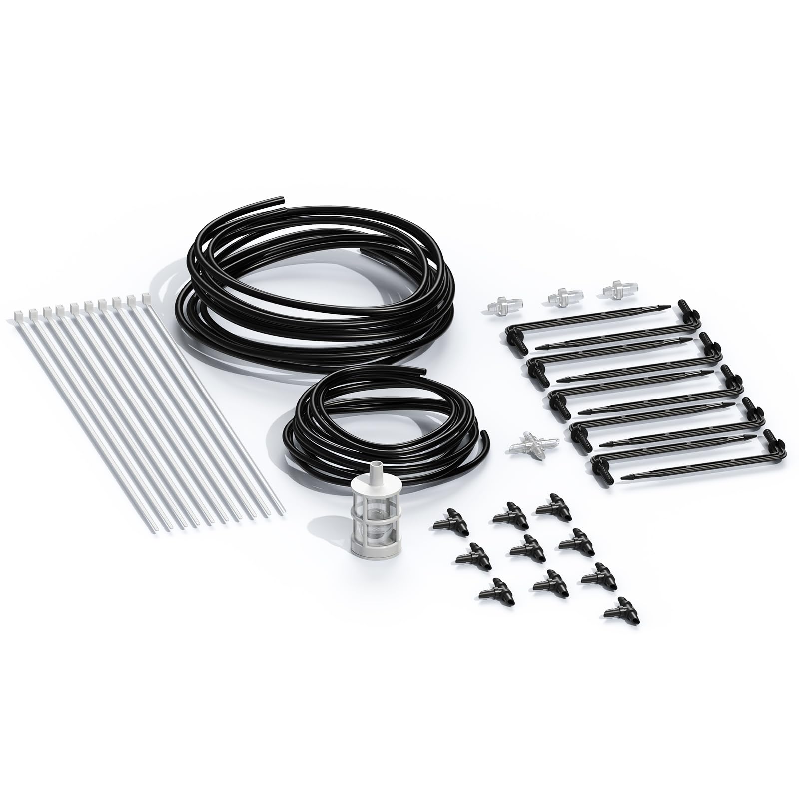 RAINPOINT Drip Irrigation Pump Extended Driplines Accessories Kit Pack for Extra 10 Plants