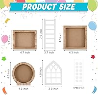 Vista 3 de Bencailor Juego de decoración de bandeja escalonada de 48 piezas intercambiables para temporada, decoración de granja, vacaciones y Halloween