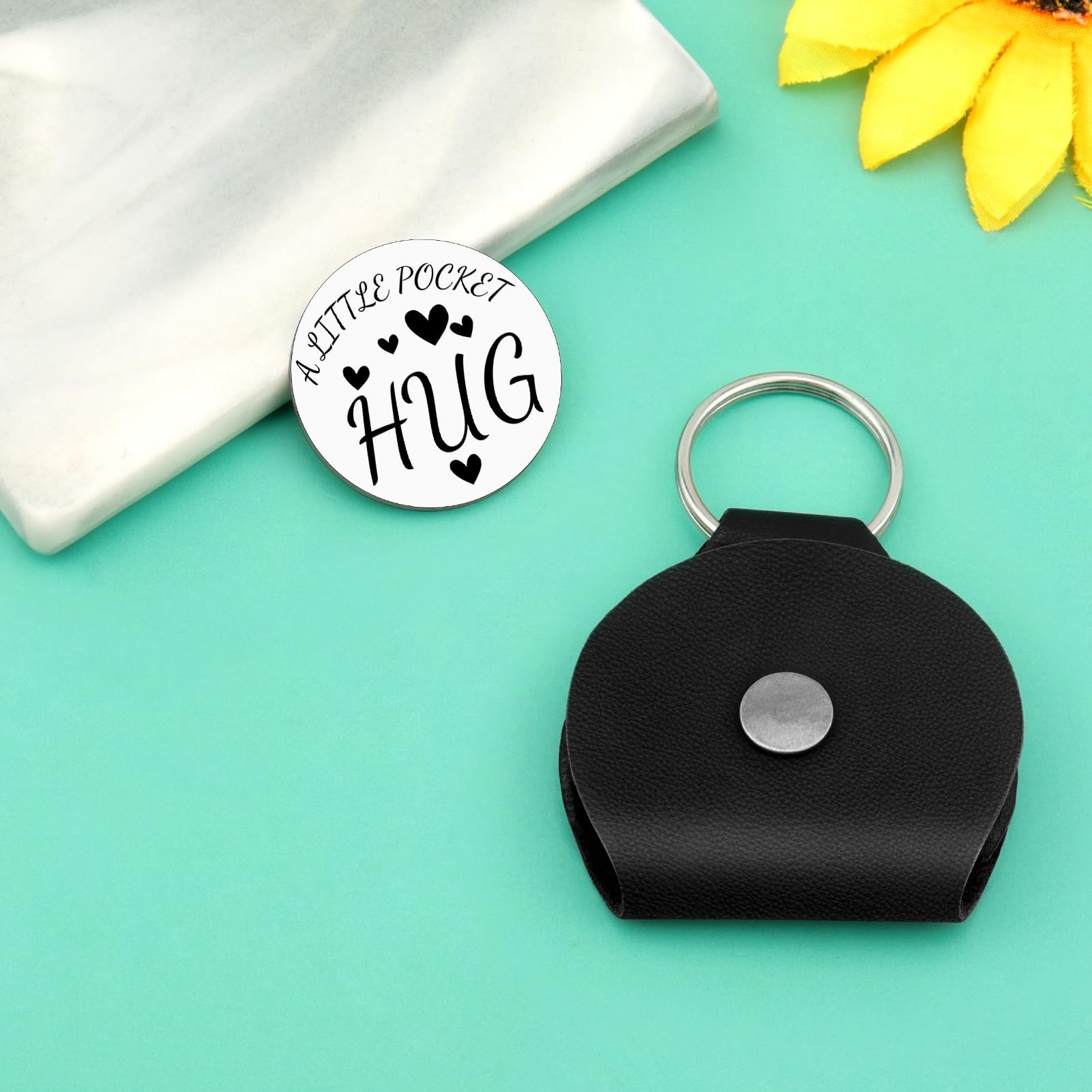 Baipilu Sympathy Gifts for Loss of Loved Pocket Hug Token Bereavement Gifts Condolences Gift for Loss Mom Dad Grandma Grandpa Memorial Miscarriage Gift for Mother Stainless Steel Double Side Coin - Image 4