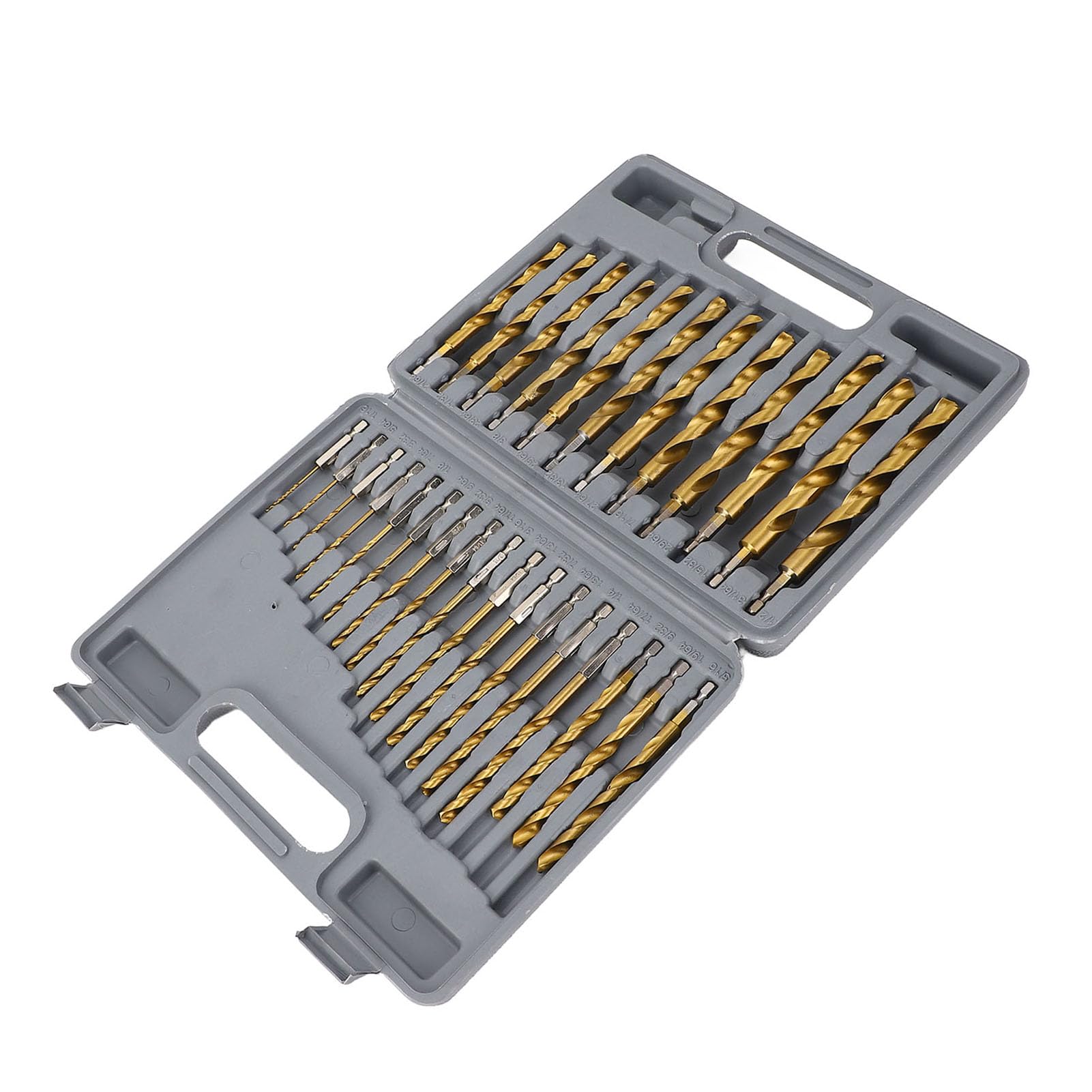 Set di Punte da Trapano Durevoli con Codolo Esagonale HSS Rivestito in Ti con Centratura Automatica Foratura Rapida