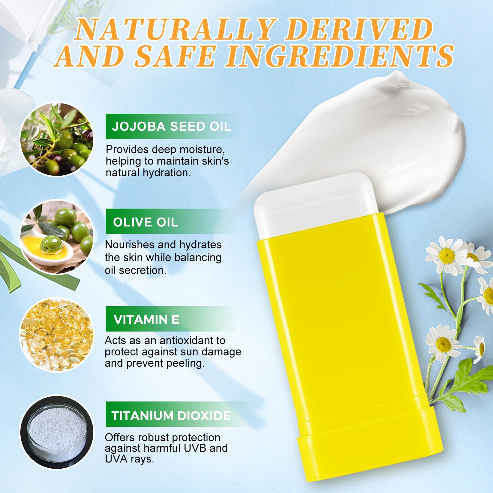 Sunscreen Stick for Face SPF50+, Invisi-Stick, Wear Under & Over Makeup, Lightweight Formula, Vegan & Cruelty-Free - Image 3