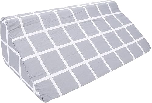 Almohada de cuña de cama para apnea del sueño, cuña de almohada triangular, almohada de cuña de espuma extraíble para cabecero para dormir,