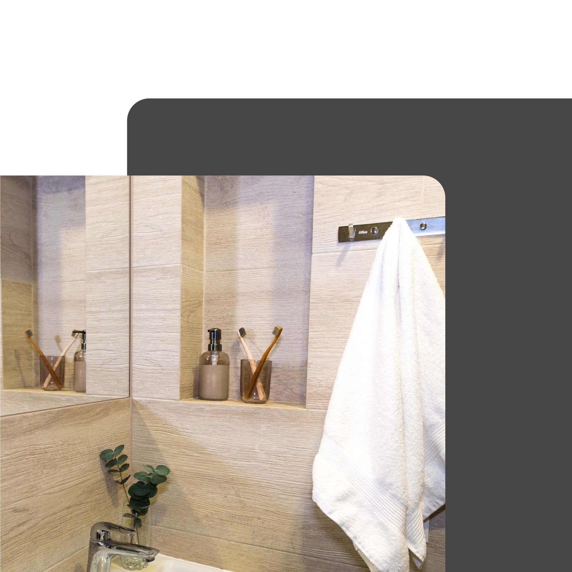 PROTEKTOR doccia a nicchia a parete 30 x 60cm, Piatto doccia bagno piastrellabile, impermeabile, possibilità di riporre oggetti salvaspazio