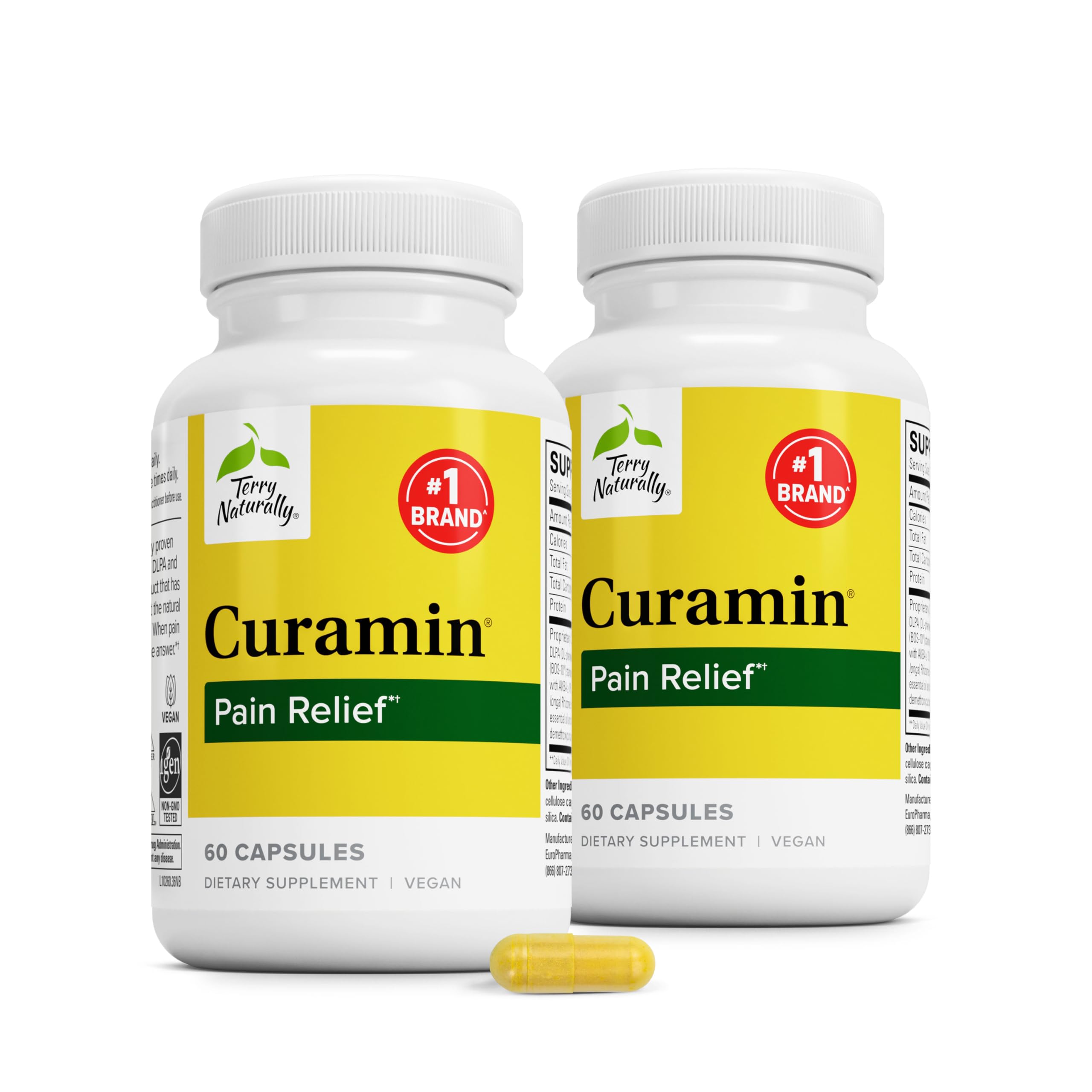 Terry Naturally Curamin - Muscle Soreness & Pain Relief - 60 Count Pack of 2 60 Count (Pack of 2)