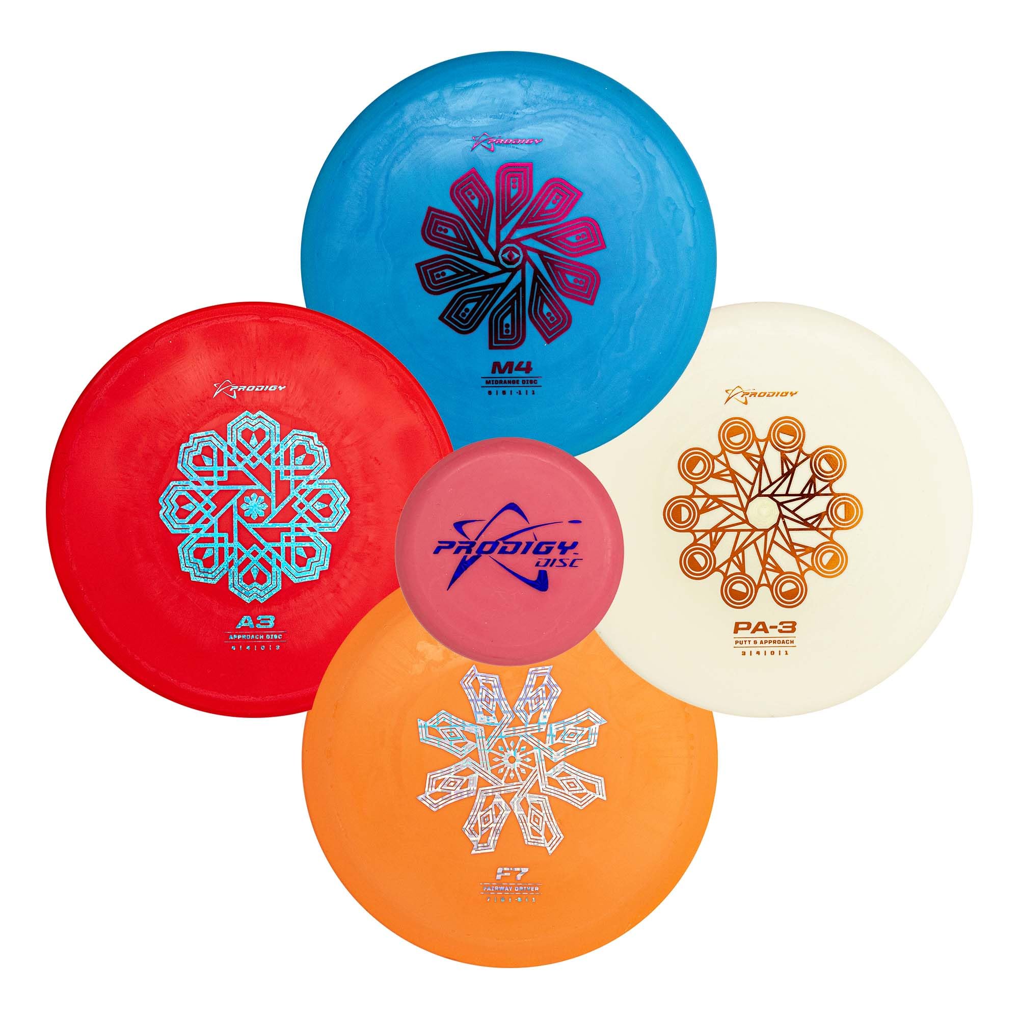 Prodigy Disc Golf Starter Set | Beginner Frisbee Golf Discs Set | Disc Golf Accessories for Men & Women | Perfect Beginner Disc Golf Set | Frisbee Disc Golf Sets | Weights 170g+ (Colors May Vary)