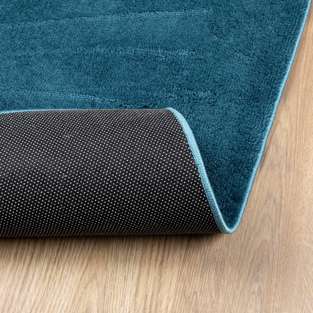 vidaXL Tapis Oviedo à Poils Courts Turquoise 120x120 cm