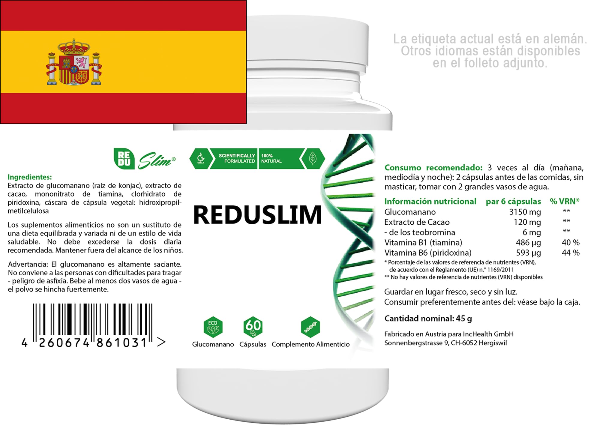 Reduslim - 120 Capsule (2x 60 Capsule), Confezione da 2