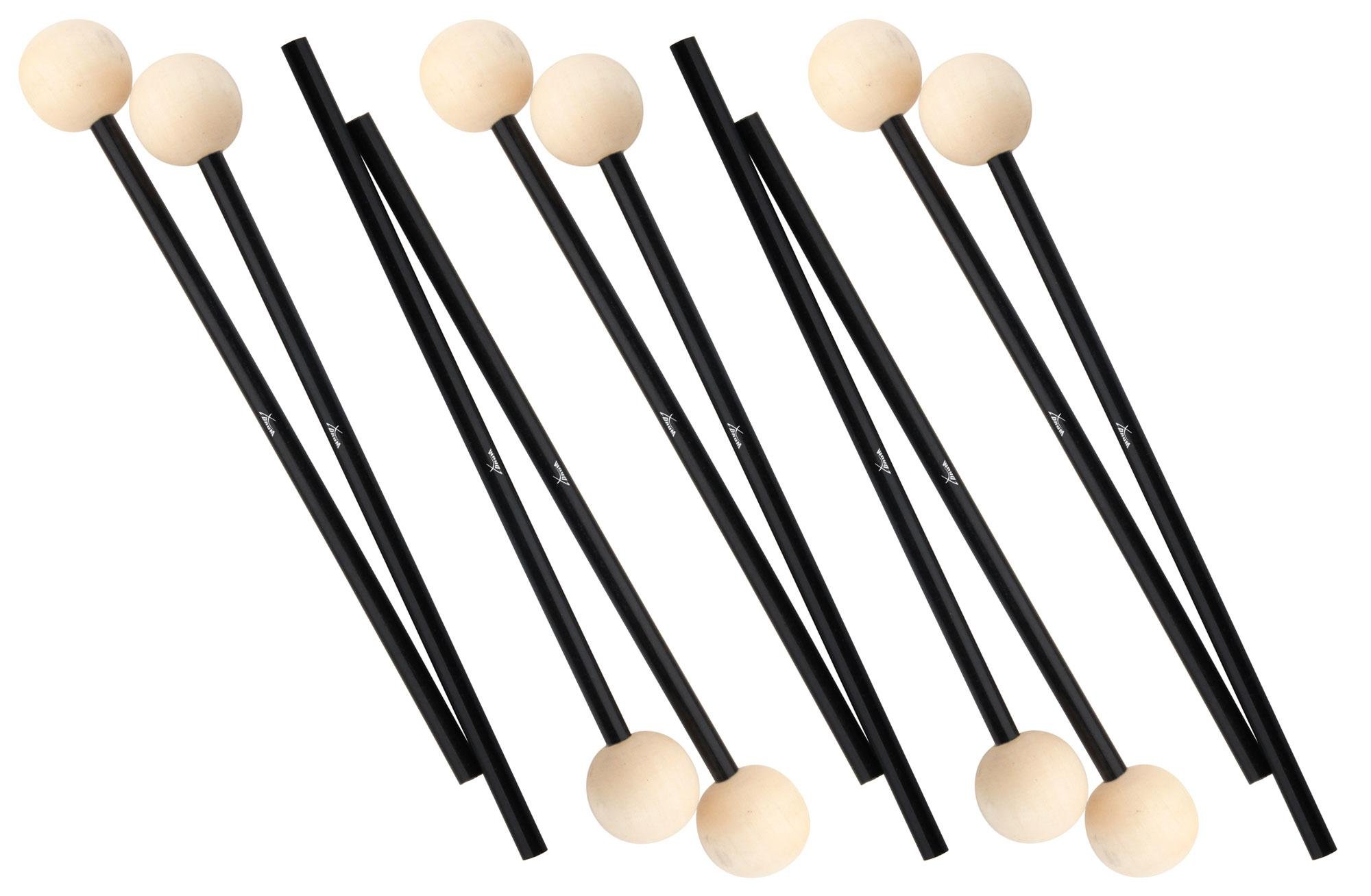 5x XDrum MM3 Bacchette per Xilofono - Consegna a Paio - Bacchette per Vibrafono Lunghezza: 28,5 cm - Testa in Legno - Diametro Testa: 2,3 cm - Testa in Legno