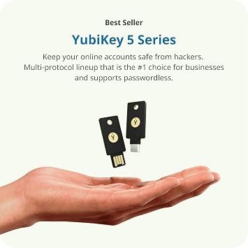 Yubico - YubiKey 5 NFC FIPS (140-3) - Multi-Factor authentication (MFA) Security Key and passkey, Connect via USB, FIDO Certified - Protect Your Online Accounts