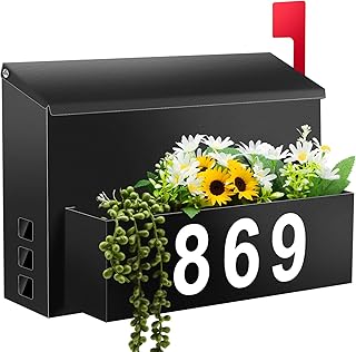 Wall-Mount Large Black Wall-Mount Mailbox