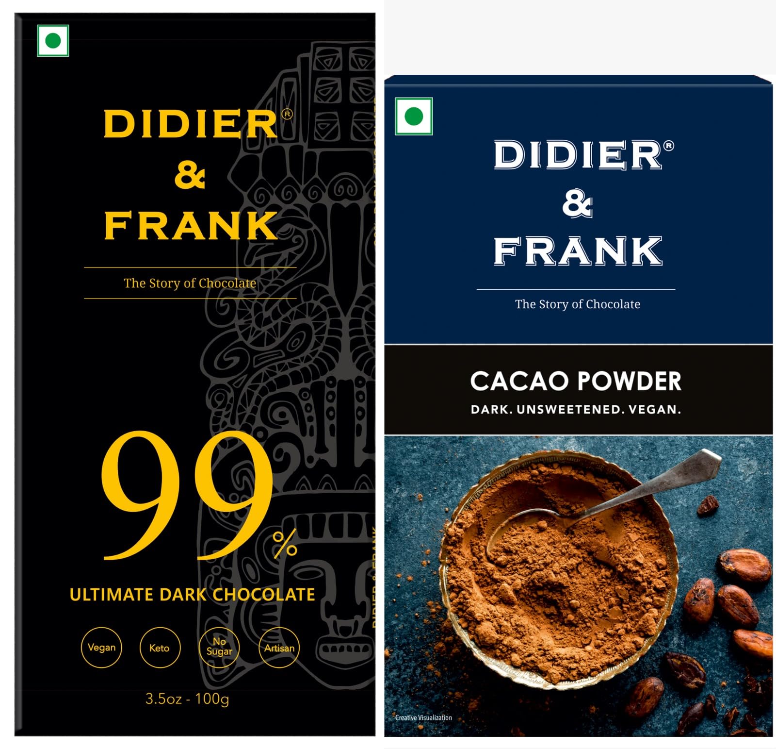99% Dark Chocolate and Pure Cacao Powder 100g (Keto)