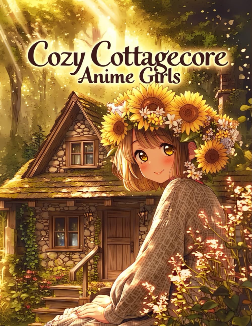 Cozy Cottagecore Anime Girls Coloring Book: Aesthetic Forest Life & Relaxing Manga Scenes for Adults and Teens – Kawaii Nature Landscapes for Stress Relief