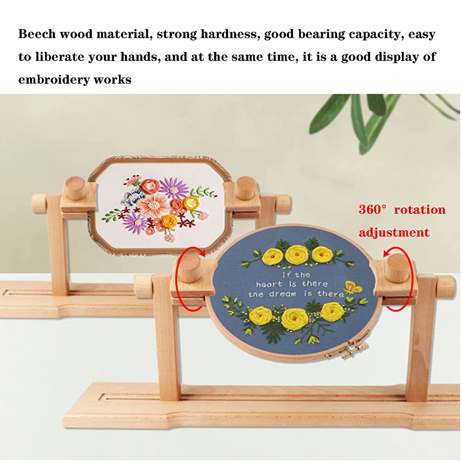 Este Soporte Ajustable para aro de Bordado Giratorio para Punto de Cruz, Soporte para Regazo, Kit de Bordado Giratorio de 360 Grados para Escritorio, Marco para Regazo