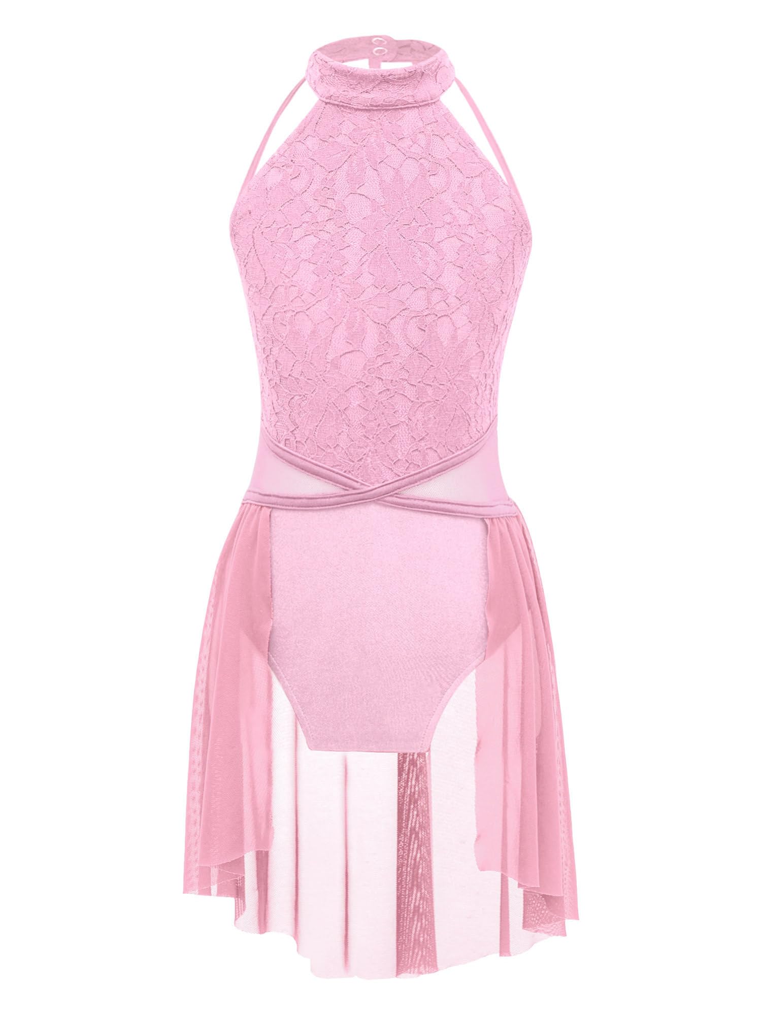 IEFIEL Maillot Patinaje Artistico Niña Vestido Brillante de Danza Ballet Leotardo Gimnasia Ritmica Maillot Ballet de sin Manga Disfraz de Bailarina — view 28