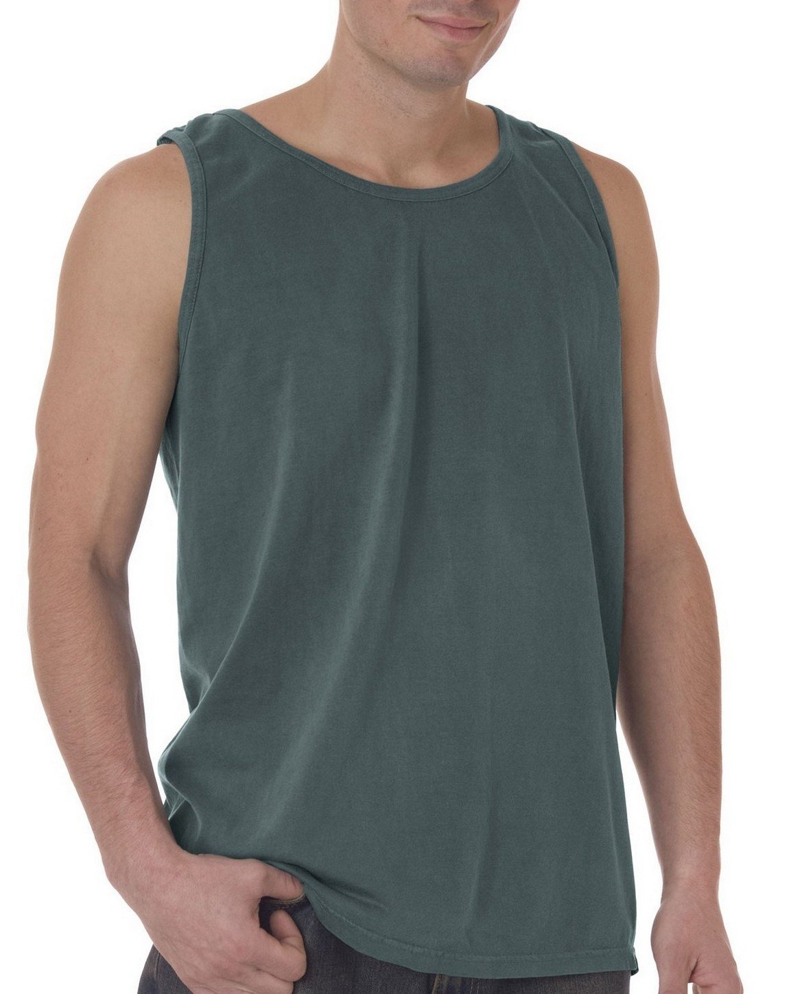 Comfort Colors Chouinard 9360 Adult Garment-Dyed Tank Top Blue Spruce Small