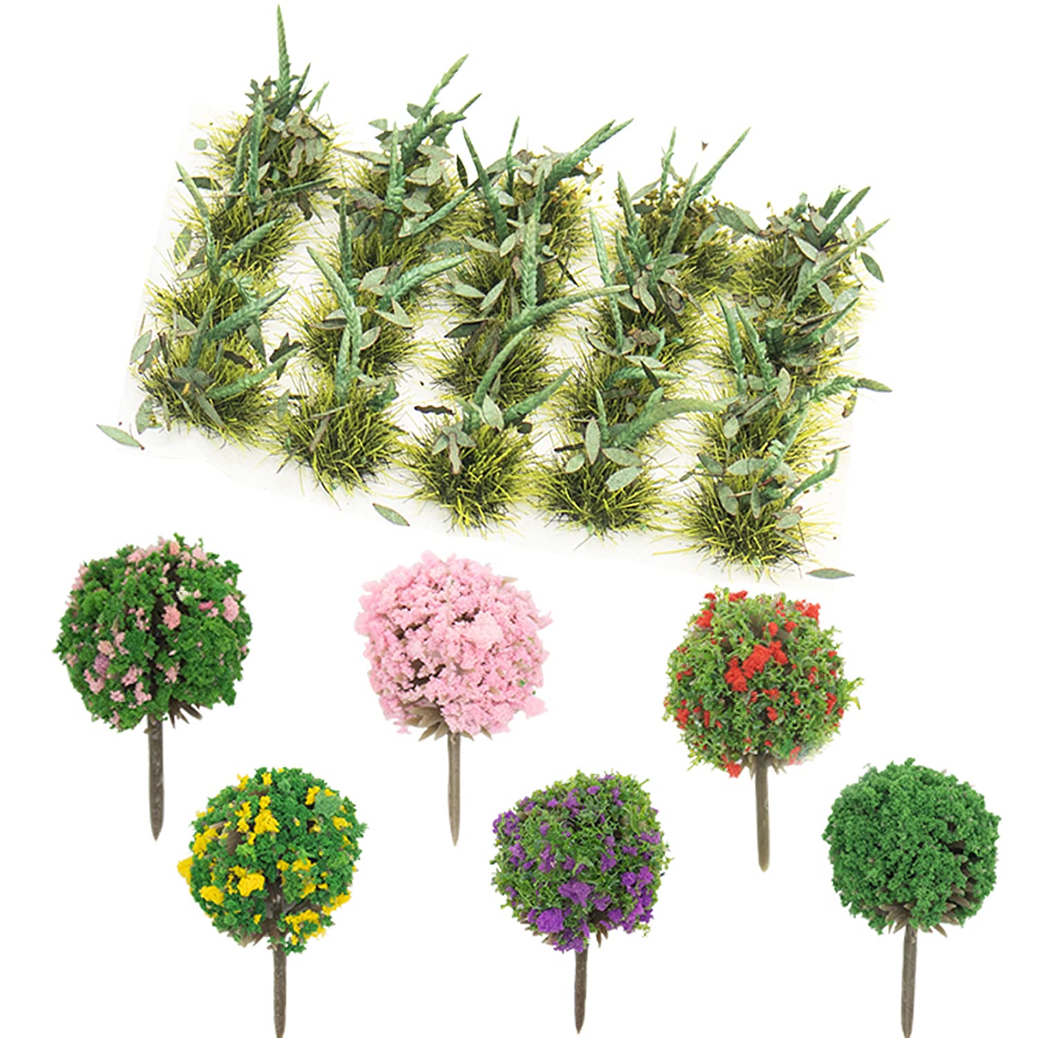 Buy Warmtree 56 Pcs Static Grass Tuft Model Grass Tufts Railway