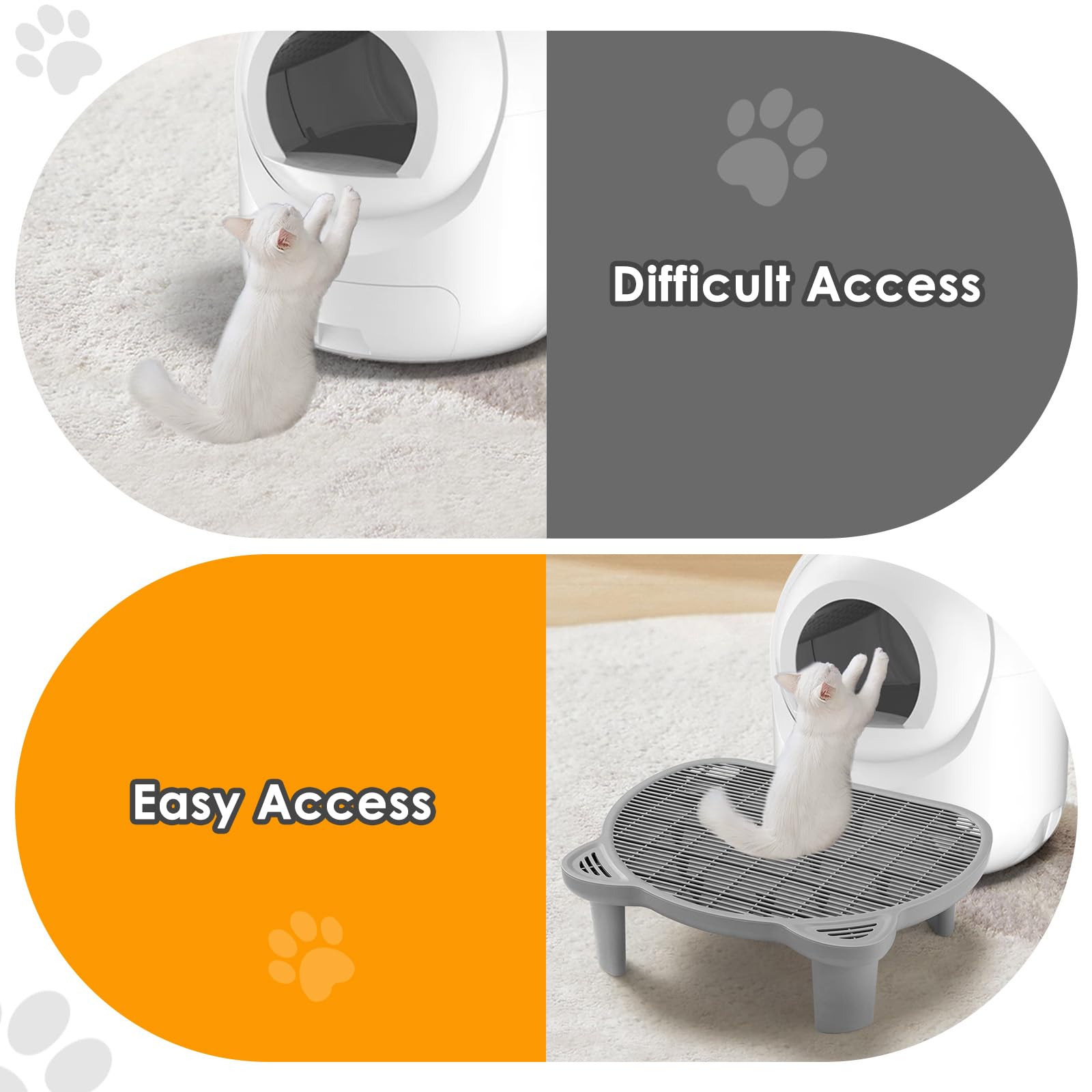 Escalón de captura de arena para gatos, taburete de trampa para caja de arena automática, autolimpieza, escaleras de recogida de arena, rampa para recoger arena para gatos o gatitos geriátricos viejos