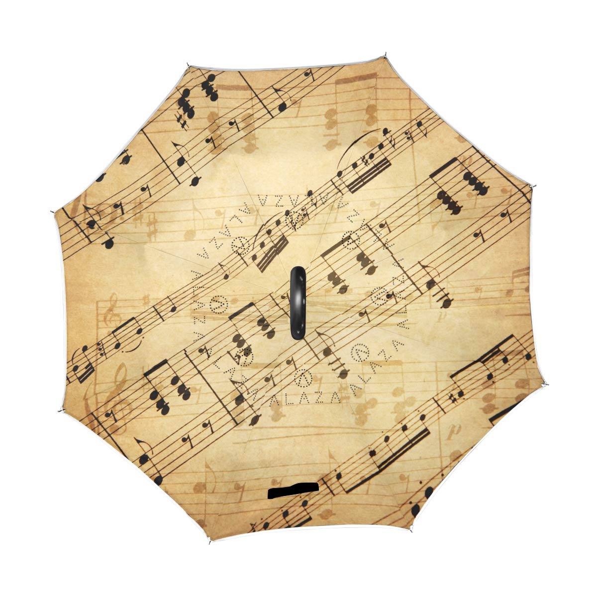 RXYY Paraguas invertido a prueba de viento de doble capa plegable con nota musical, impermeable, para protección contra la lluvia, coche, viajes al aire libre, hombres y mujeres