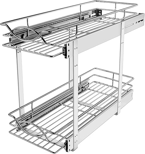 Miniatura 9 de Organizador de gabinete extraíble de 20 pulgadas de ancho x 21 pulgadas de profundidad, cajón individual deslizante de 2 niveles, estante