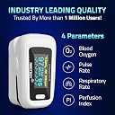 Medtech OG05 - Fingertip Pulse Oximeter | Blood Oxygen Saturation and Heart Rate Monitor | SpO2 Oxygen Meter | Finger Pulse oximeter | 4 Parameters - Perfusion Index, Respiratory Rate, Oxygen Level and Pulse Rate | High Accuracy | 12 Months Warranty gallery image