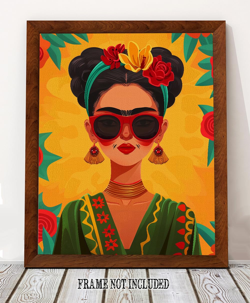 Amazon.com: Frida Kahlo - Frida in Shades Inspired Mexican  display picture 1