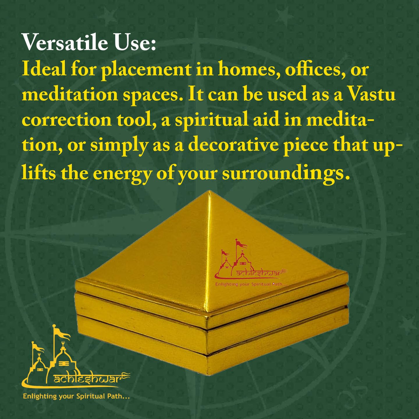 Brass Pyramid for Home & Energy - Vastu Remedy -4 Brass Pyramid for Home & Energy - Vastu Remedy -4
