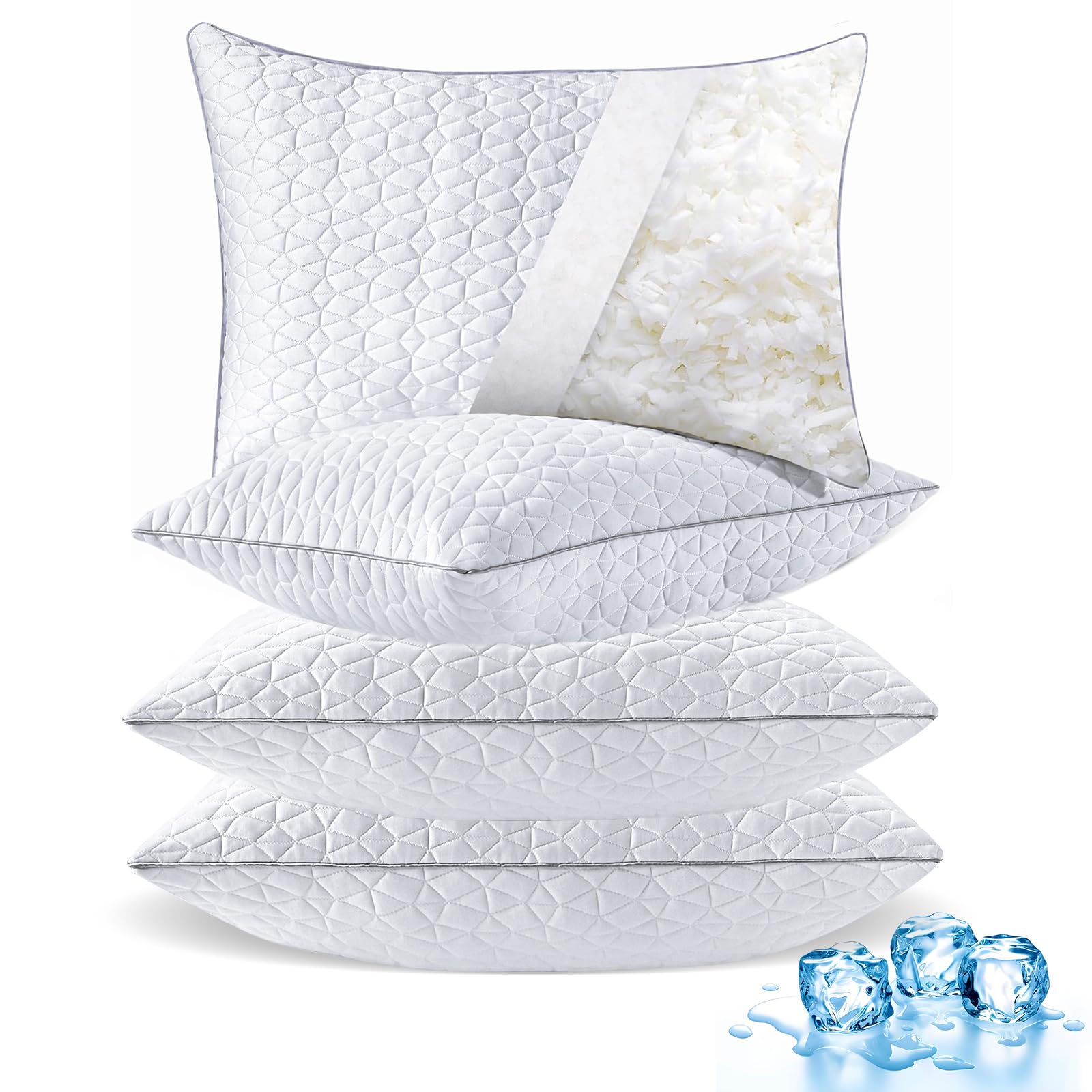 Seyfote Cooling Pillows Queen Size Set of 4