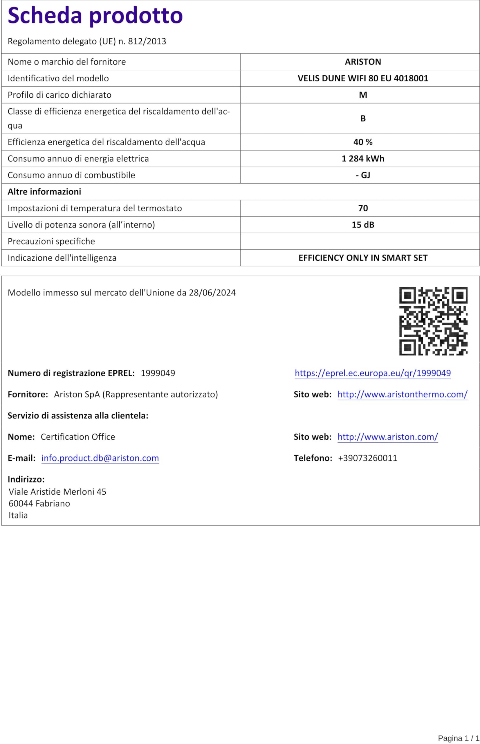 Ariston Lydos Hybrid Wifi - Scaldabagno Ibrido 80 Litri Con Pompa Di Calore, Classe A, Wi-Fi, Display LED - Foto 11