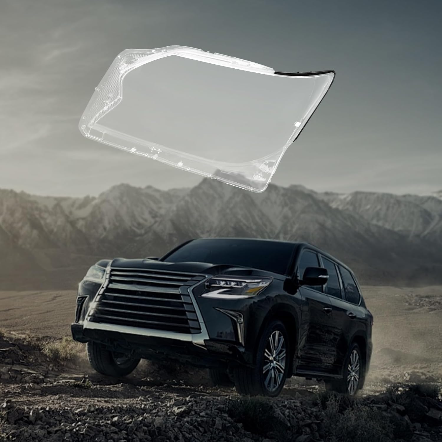 Headlight Lens Cover for 2020-2023 Lexus GX460, Headlight Cover Direct Replacement (Driver Side)