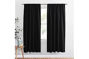 PONY DANCE 72 inch Wide Blackout Curtains for Enhanced Home Ambiance