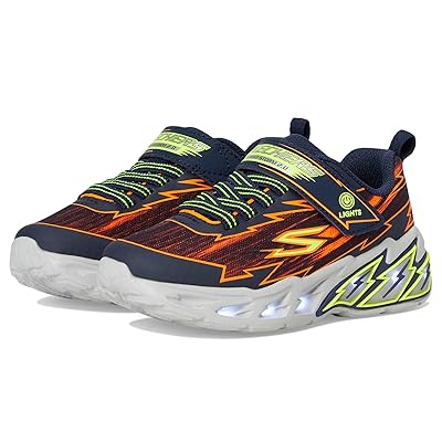 SKECHERS KIDS Light Storm 2.0 Bolt Brights 400149L (Little Kid/Big Kid) Boys Shoes Navy/Orange
