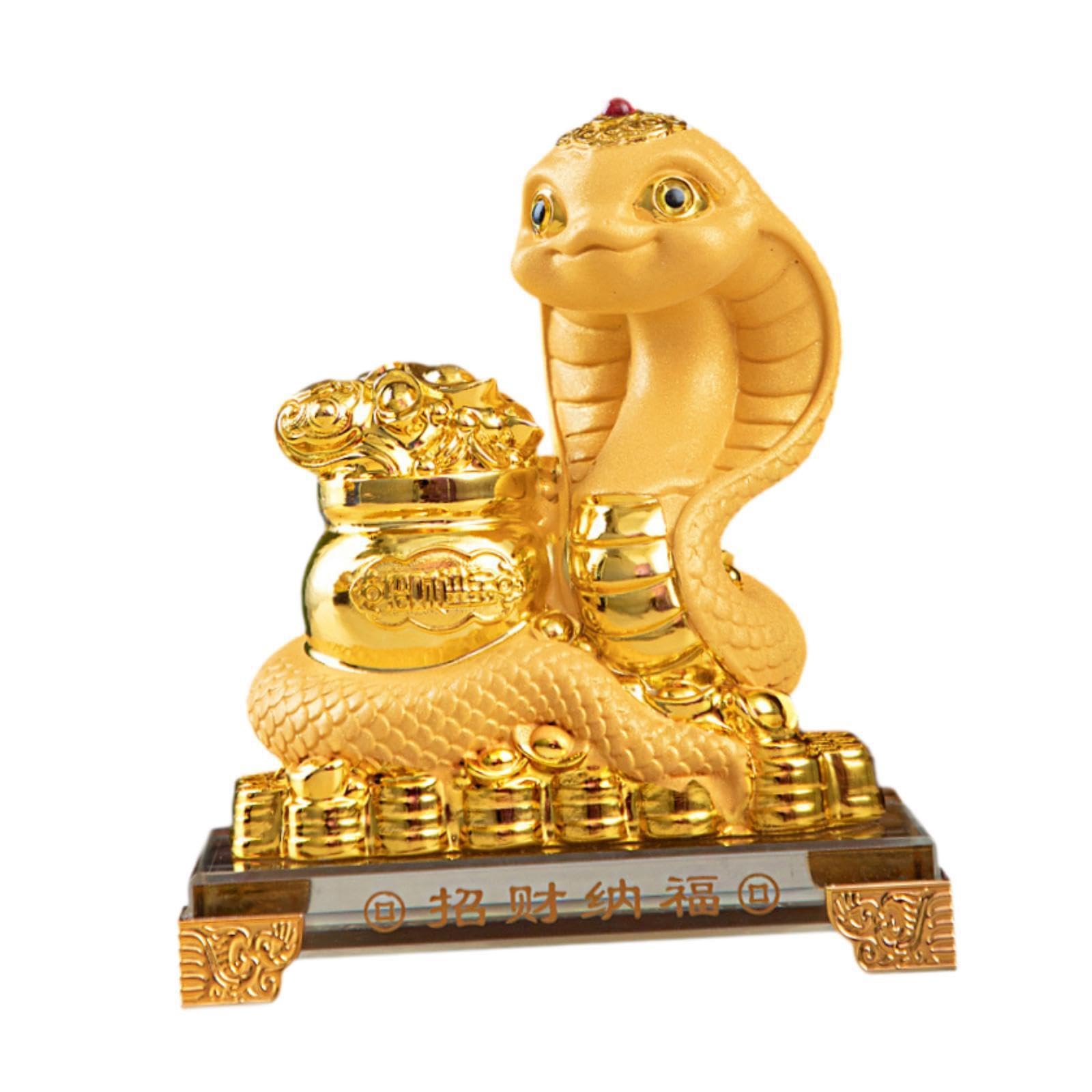 TWISAXC Statue Collectible Spring Festival Decoration Snake Statue Birthday Gift Elegant Home Decor To Celebrate Special Occasions Animal Sculpture Cabinet Fireplace Birthday