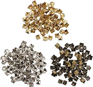 COHEALI 300 Pçs Rebite Roupas Rebites Rebites De Quatro Mandíbulas Rebites Legais Punk Prata Strass Acessórios De Prata Roupas Punk Rebites De Quatro Mandíbulas Rebites De Pirâmide