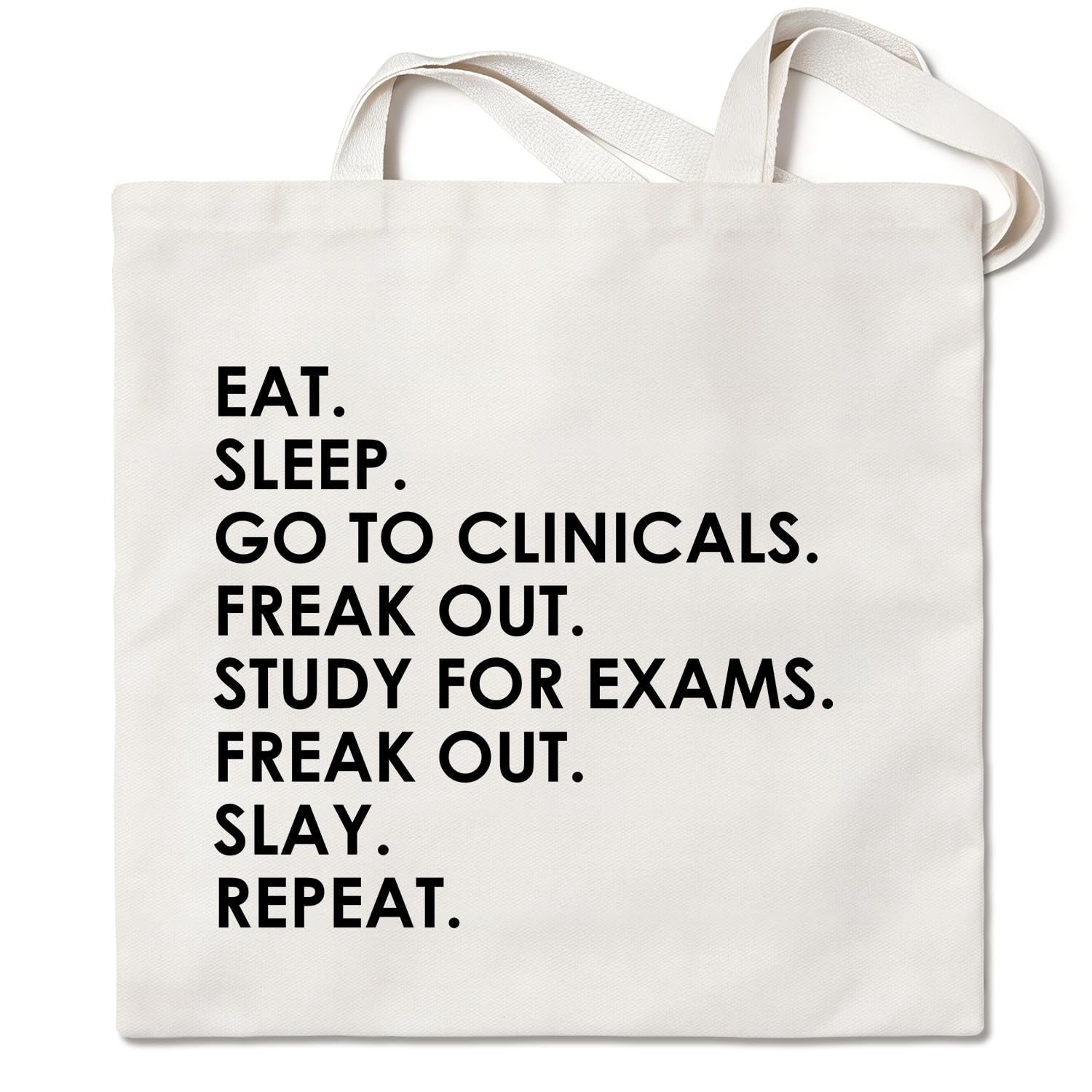 Nurse Canvas Tote Bag Registered Nurse RN Gift for Women Large Reusable Shoulder Bag for Shopping Work Travel