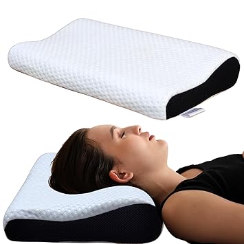 COZYARDS Orthopedic Cervical Memory Foam Pillow for Superior Neck Pain and Shoulder Pain Relief, 1 Year Brand Warranty, 20x12x3.5 Inch Standard Size Cervical - image, photos