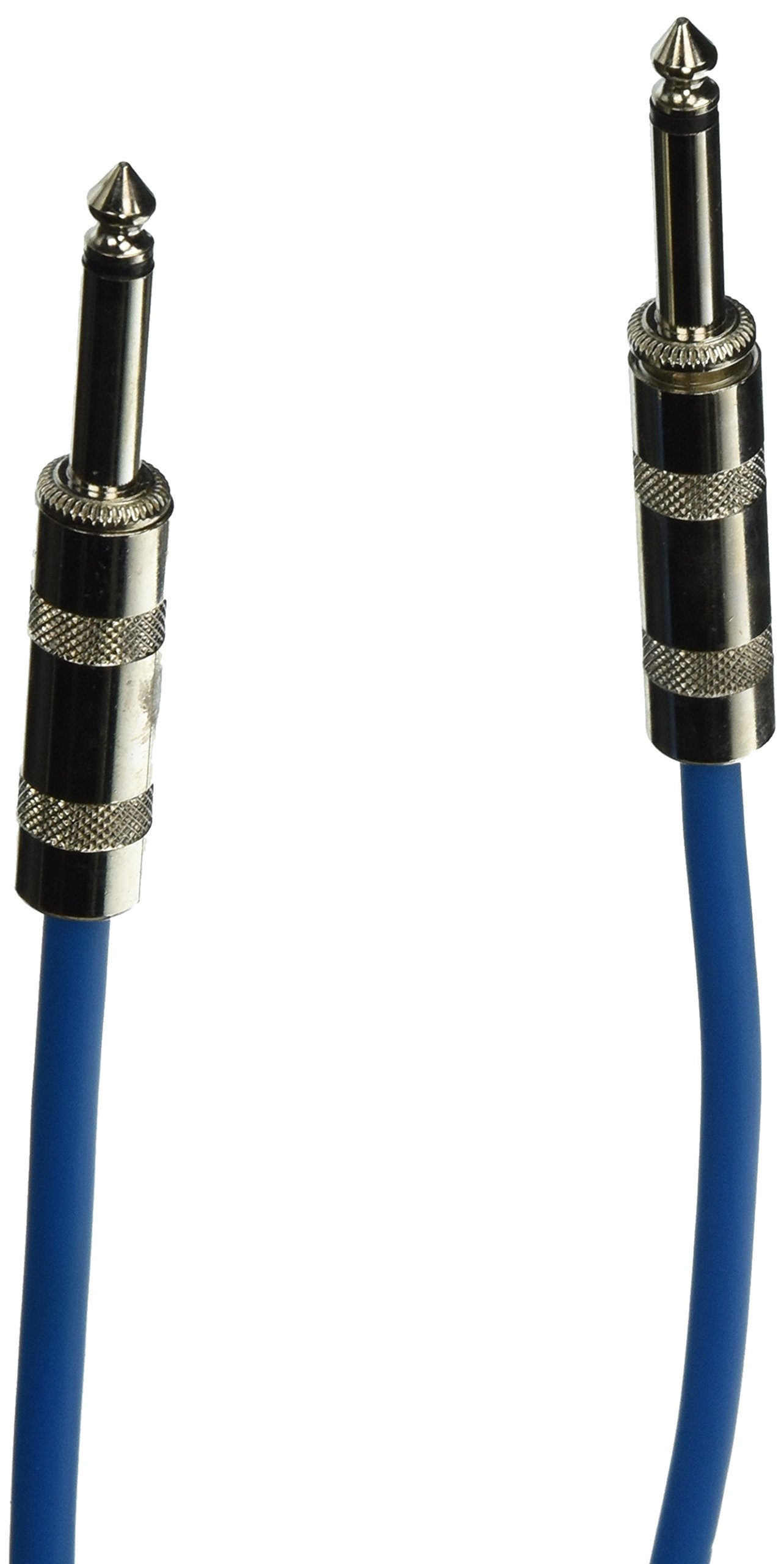 Seismic Audio SASTSX-2Blue-6PK - Cable de conexión para guitarra, instrumento o cable de conexión, 2 pies TS de 1/4 pulgadas, azul