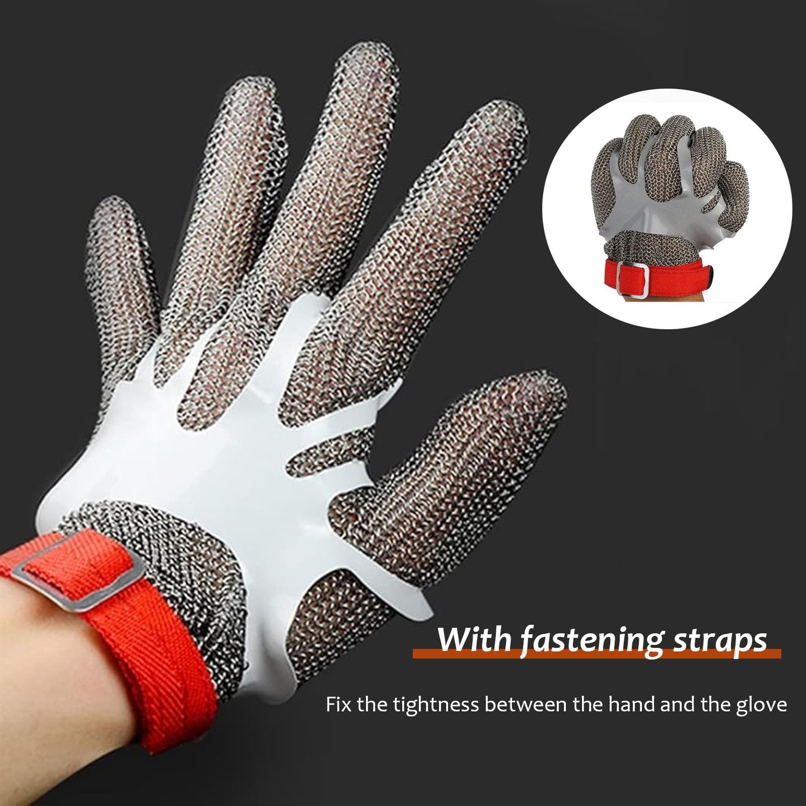 Guantes De Cota De Malla De Acero Inoxidable 316L Aptos Para Alimentos, Guantes A Prueba De Cortes Para Rebanar, Cortar En Cubitos, Carnicería, Uso En Cocina(2 pcs,XXS)