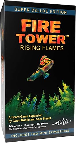 Expansión del juego de mesa Fire Tower Rising Flames: Expansión Deluxe con 2 mini expansiones - Un juego de estrategia rápida de lucha contra