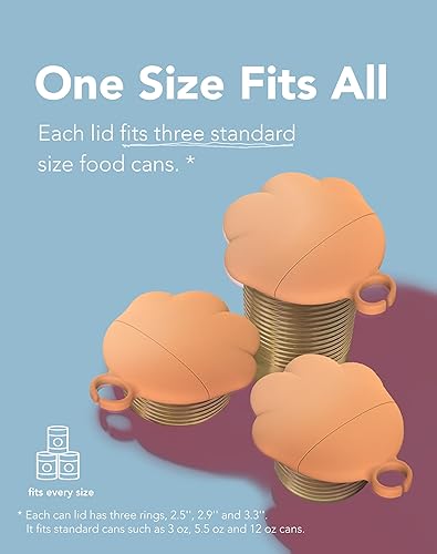 Miniatura 3 de Lukamoo Juego de tapas y tapas para latas de comida para gatos (dos tapas, una cuchara 2 en 1abridor), para gatos y perros, apto para lavavajillas,